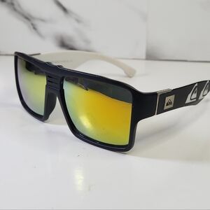 Quiksilver Black and Yellow Sunglasses, Square Large Frame